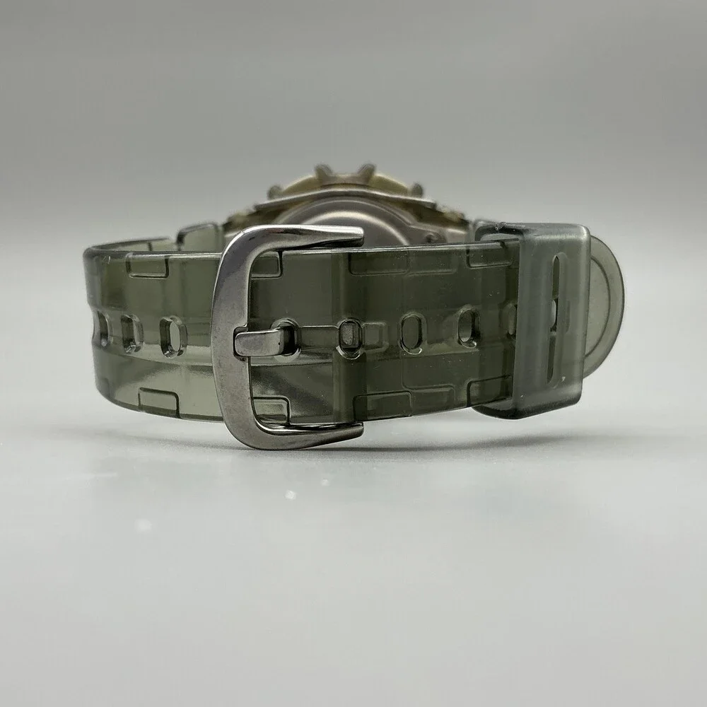 Vtg Casio Baby-G BG-460 Womens Watch 43mm Gray Green Digital New Battery